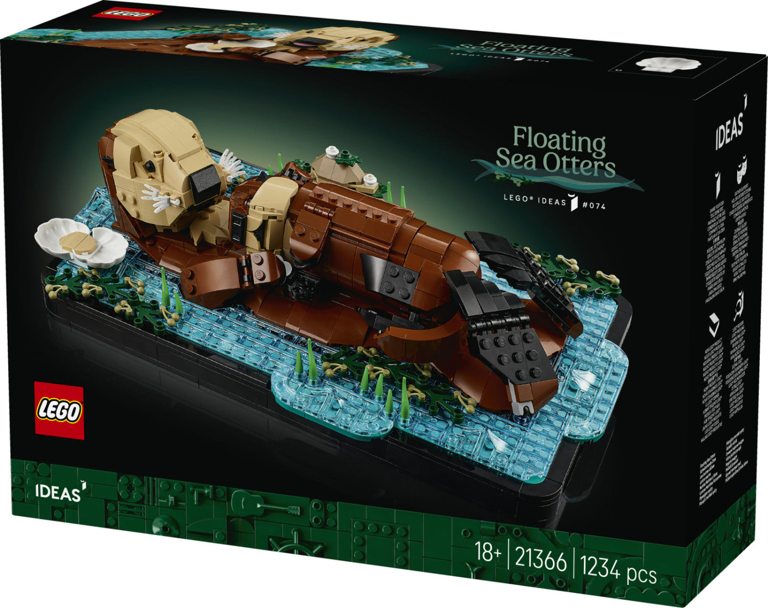 LEGO Ideas Floating Sea Otters 21366 Bausatz für Erwachsene 1234 Teile