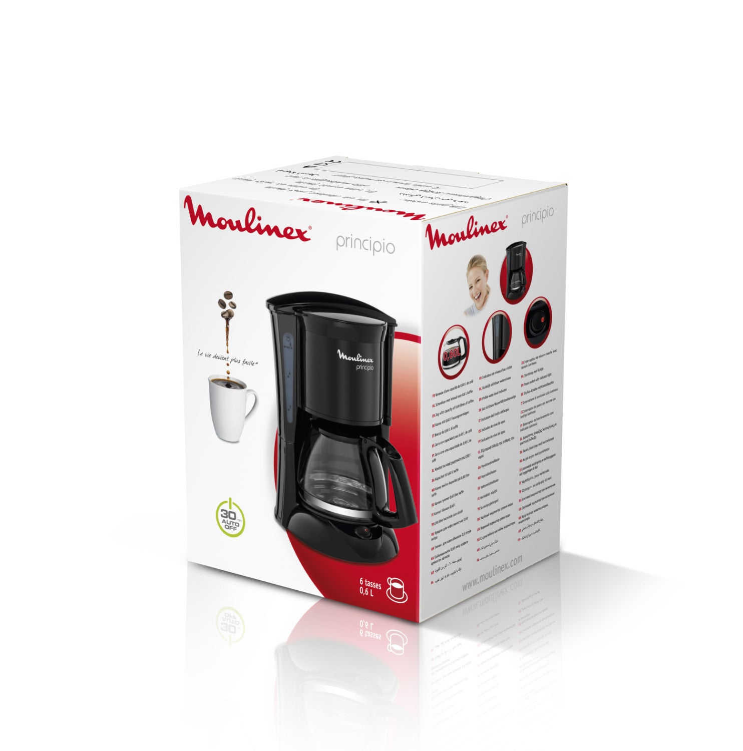 Moulinex FG1528 Macchina Caffè Americano 6 Tazze con Filtro 0.6 L Nero