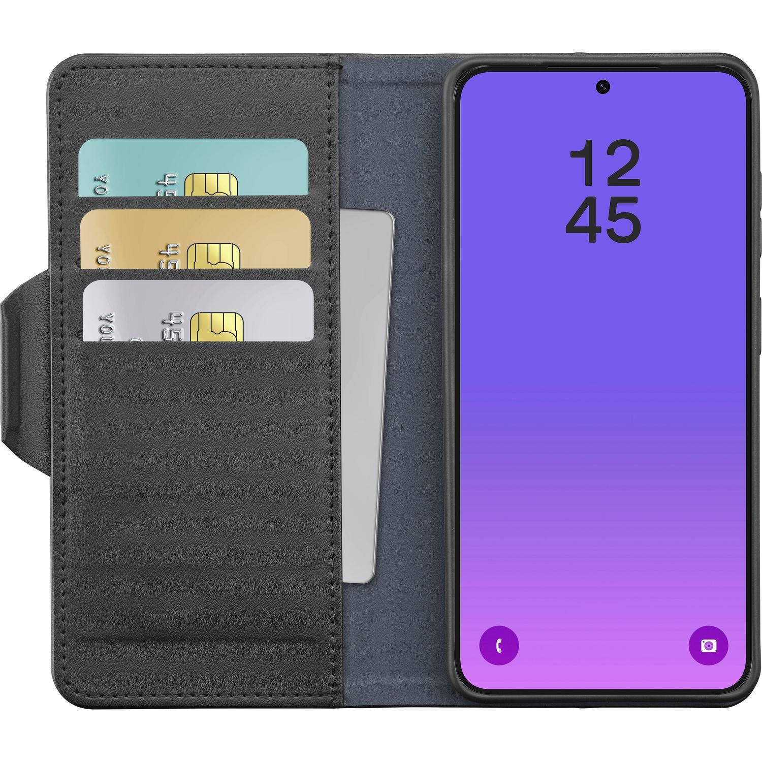 Cellularline Book Agenda 2 - Galaxy A57 Custodia a libro effetto pelle con chiusura magnetica, funzione stand e protezione RFID/NFC per carte contactless.