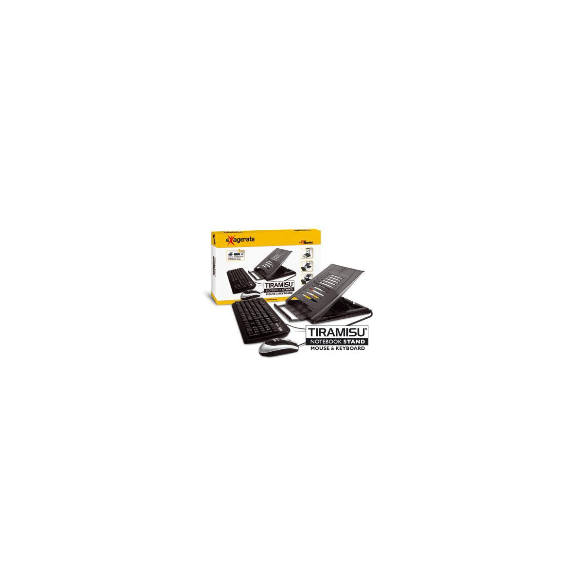 Hamlet XTMS100KM Tiramisù Notebook stand with keyboard and mouse Nero