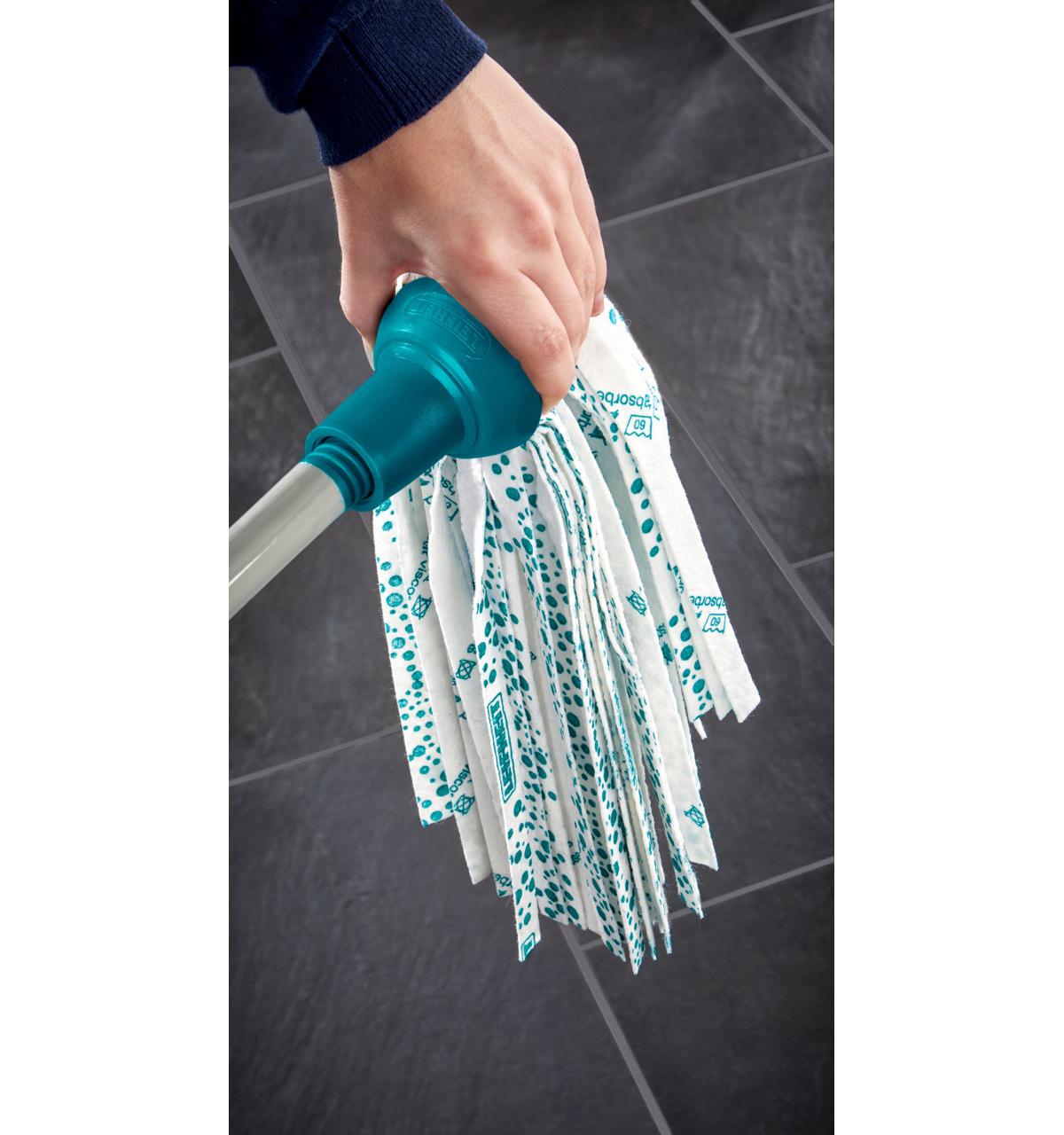 Testina Sostitutiva Lavapavimenti Leifheit LFH52068 Classic Mop Viscose Bianco Turchese