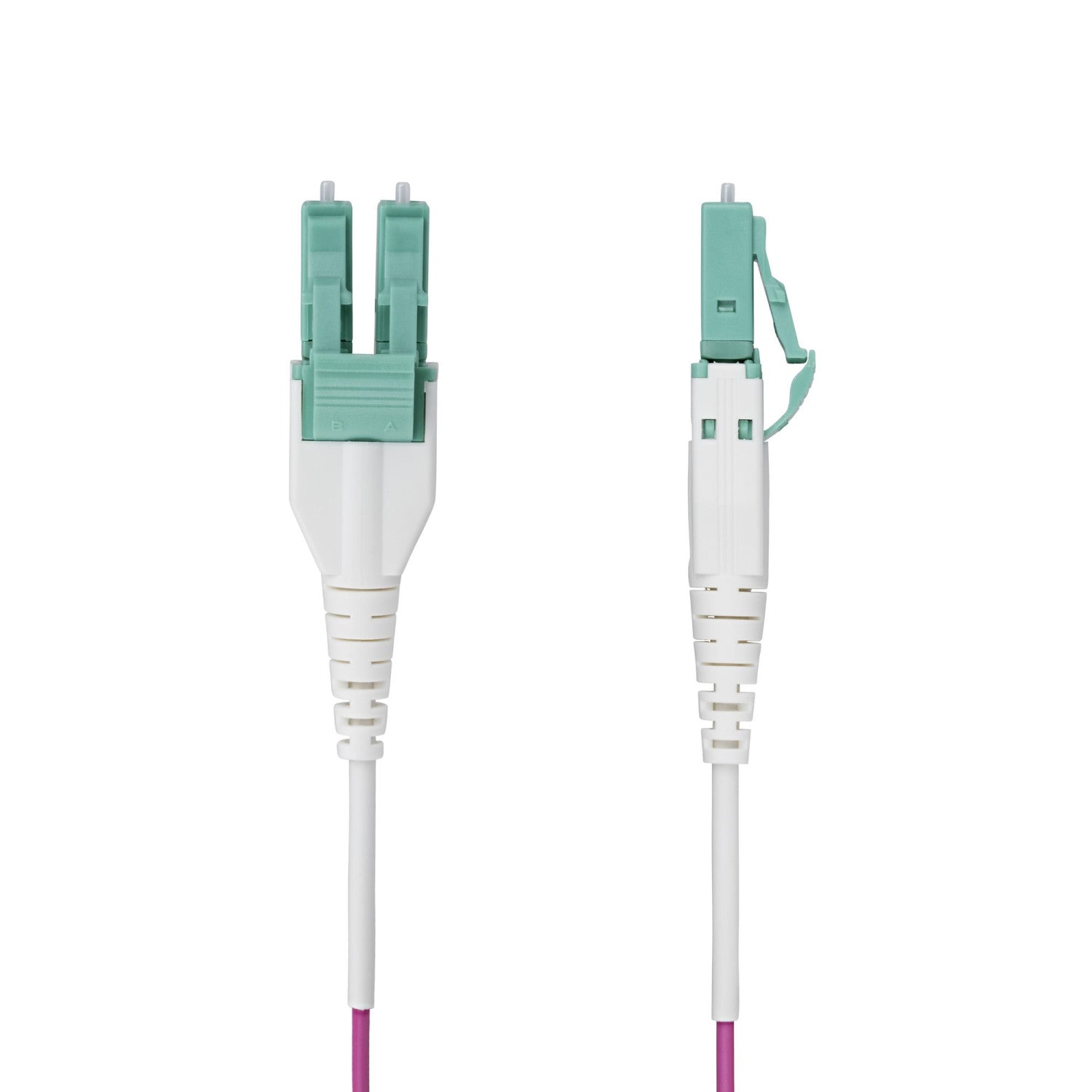 StarTech.com Cavo in fibra ottica multimodale da 5m LC a LC (UPC) OM4 Viola Erica, 50/125 µm, 40G/100G, LOMMF/VCSEL, cavo in fibra Uniboot, certificato OFNR Riser