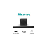 Hisense AX3120Q altoparlante soundbar Nero 3.1.2 canali 440 W