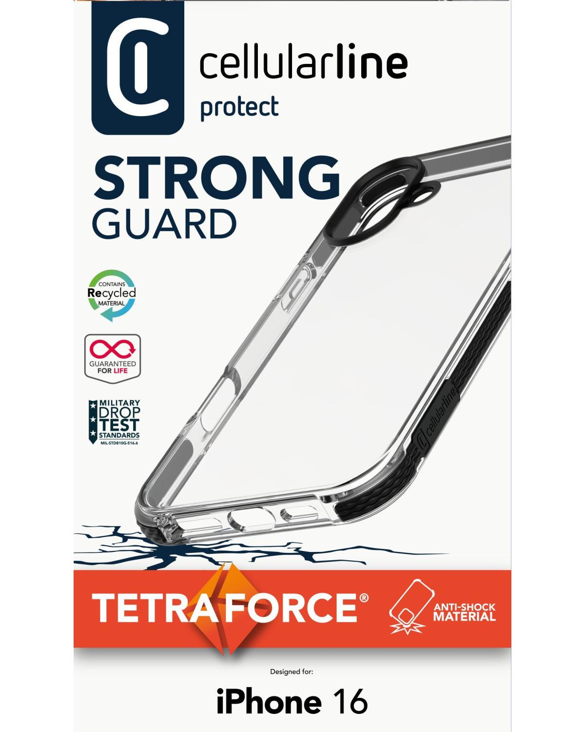 Cellularline Tetra Force Strong Guard - iPhone 16
