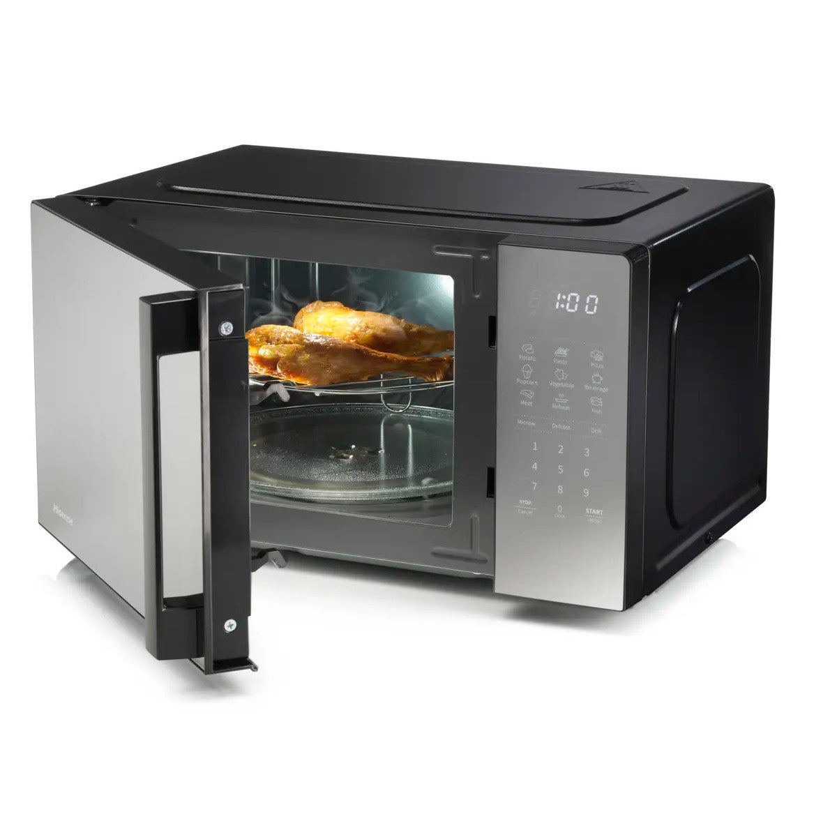 Hisense 742039 forno a microonde Argento Microonde con grill Superficie piana 20 L 700 W Venduto come Grado A 3838782679902