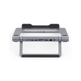 Techly Docking Station USB-C 9 in 1 Hub USB3.1 Stand per Notebook Pieghevole
