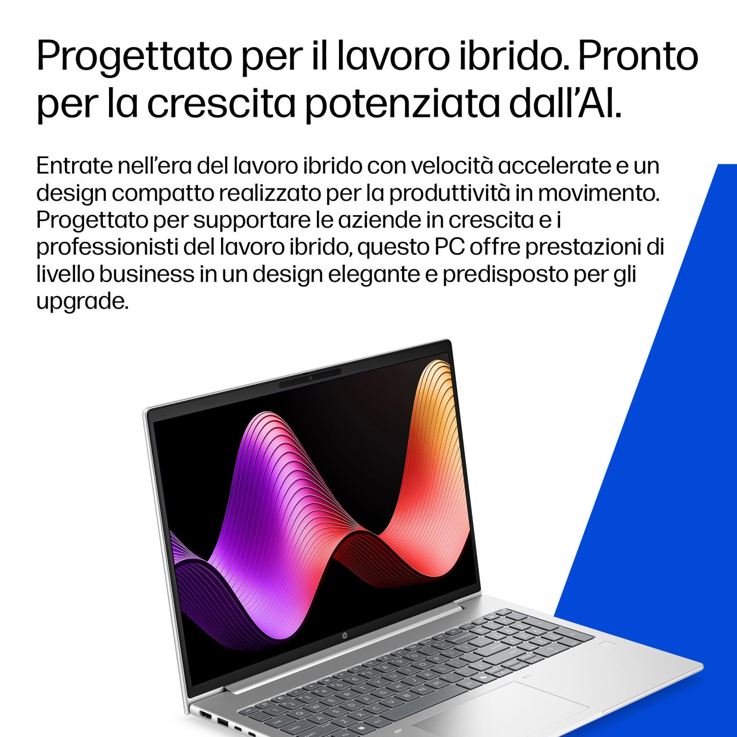 HP DL5L3AT laptop Copilot PC Intel Core Ultra 7 Computer portatile 40,6 cm (16") WUXGA 32 GB DDR5-SDRAM 1 TB SSD Wi-Fi 7 (802.11be) Windows 11 Pro Argento