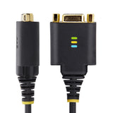 StarTech.com Cavo Adattatore USB a Seriale Null Modem da 30cm, Convertitore da USB-A a DB9 RS232 COM Retention con Dadi/Viti Intercambiabili, FTDI, Win/macOS/Linux
