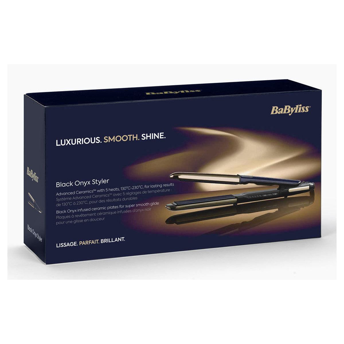 BaByliss ST484E messa in piega Piastra per capelli Caldo Nero, Oro 3,3 m