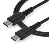 StarTech.com Cavo di Ricarica USB-C da 2m - Resistente Cavetto USB-C di Ricarica Veloce e Sync da USB 2.0 a USB Type C 60W - Rivestimento in TPE e Fibra Aramidica M/M 60W Nero, Samsung S10/S20/Ipad Pro/MS Surface
