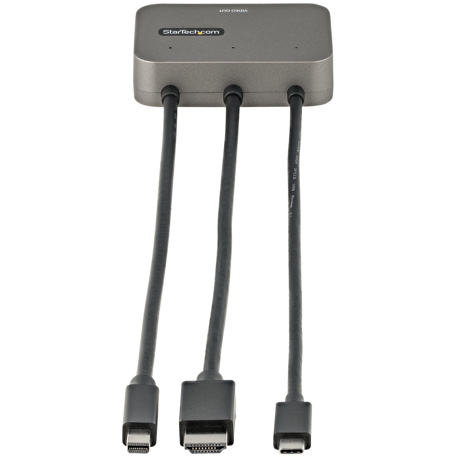 StarTech.com CDPHDMDP2HD cavo e adattatore video 0,27 m HDMI USB HDMI Mini DisplayPort USB Type-C Nero, Argento
