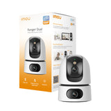 Imou Ranger Dual Telecamera da interno 10Mp con doppia ottica. Ottica fissa da 5Mp ed ottica motorizzata da 5Mp. Riconoscimento umano, animale e movimento