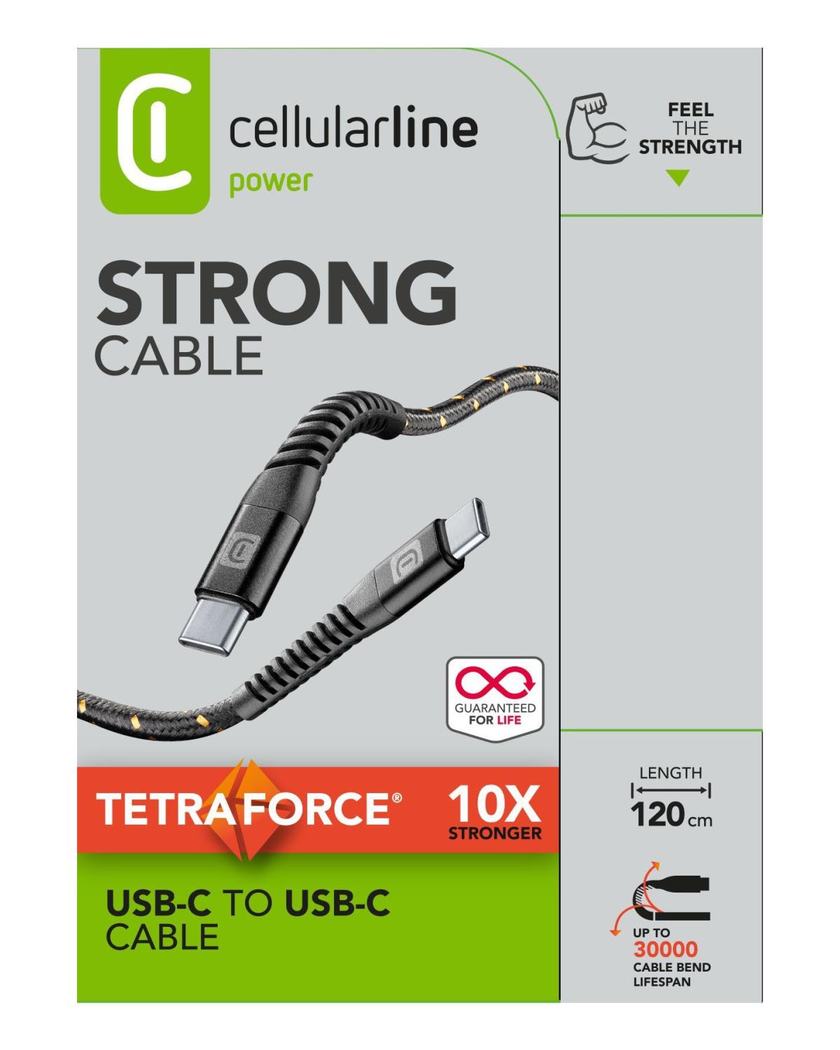 Cellularline Tetra Force Cable 120cm - USB-C to USB-C