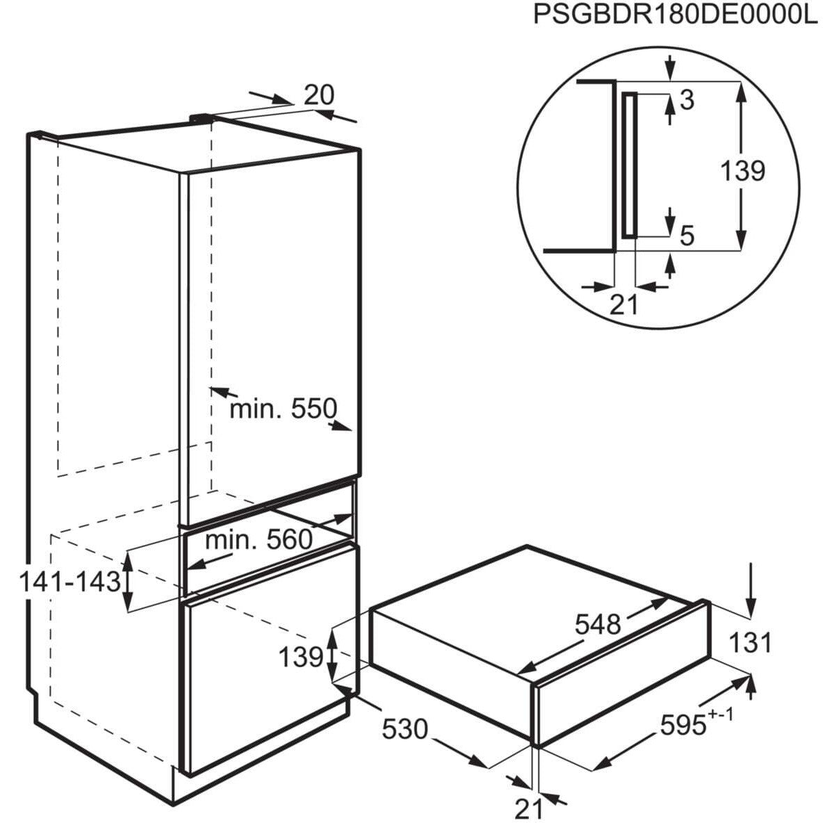 AEG KDK911424M cassetti e armadi riscaldati 6 coperti Nero, Acciaio inox