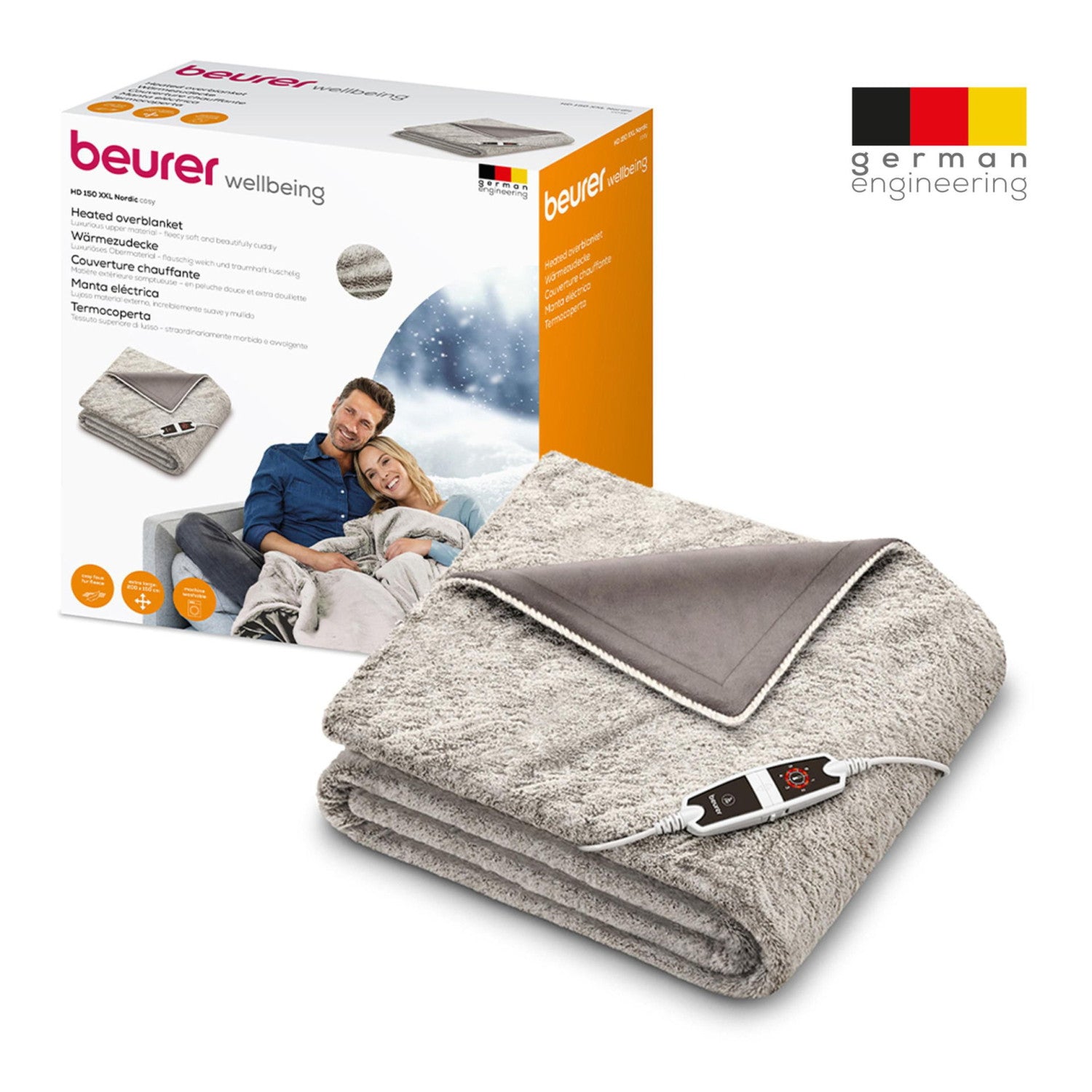 Beurer HD150 XXL Coperta elettrica Marrone Tessuto felpato