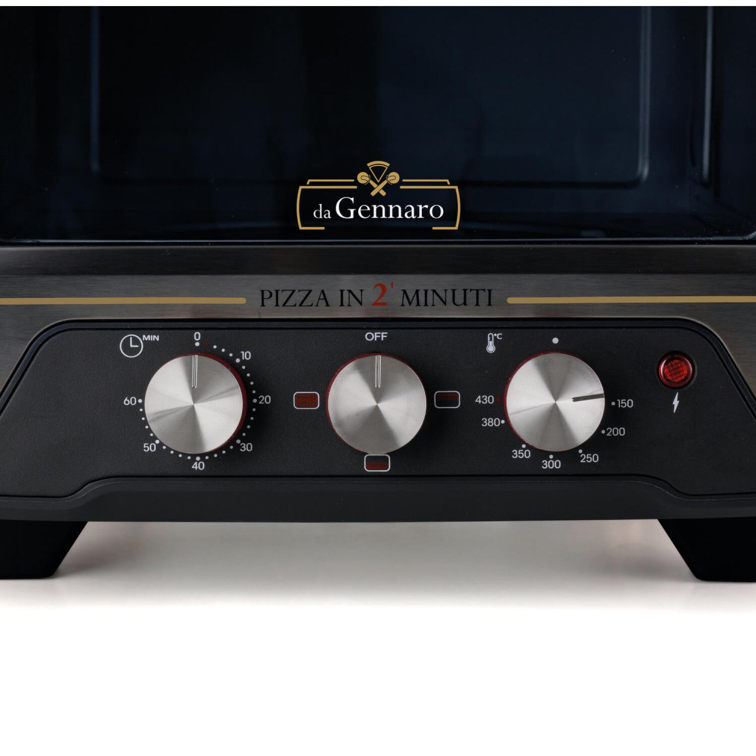 Ariete 3901 Da Gennaro, Forno per pizza, 2200W, Temperatura 430 C, 2 minuti di cottura, Pietra refrattaria, Rosso