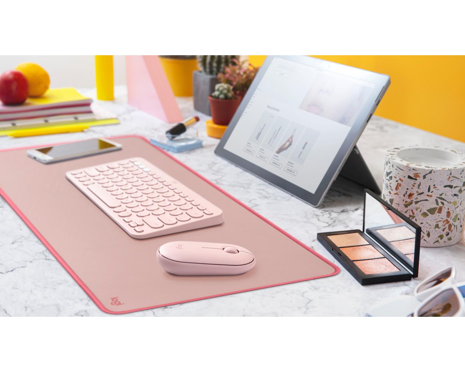 Tappetino per Mouse Logitech 956 000053 Desk Mat Studio Series Rosa