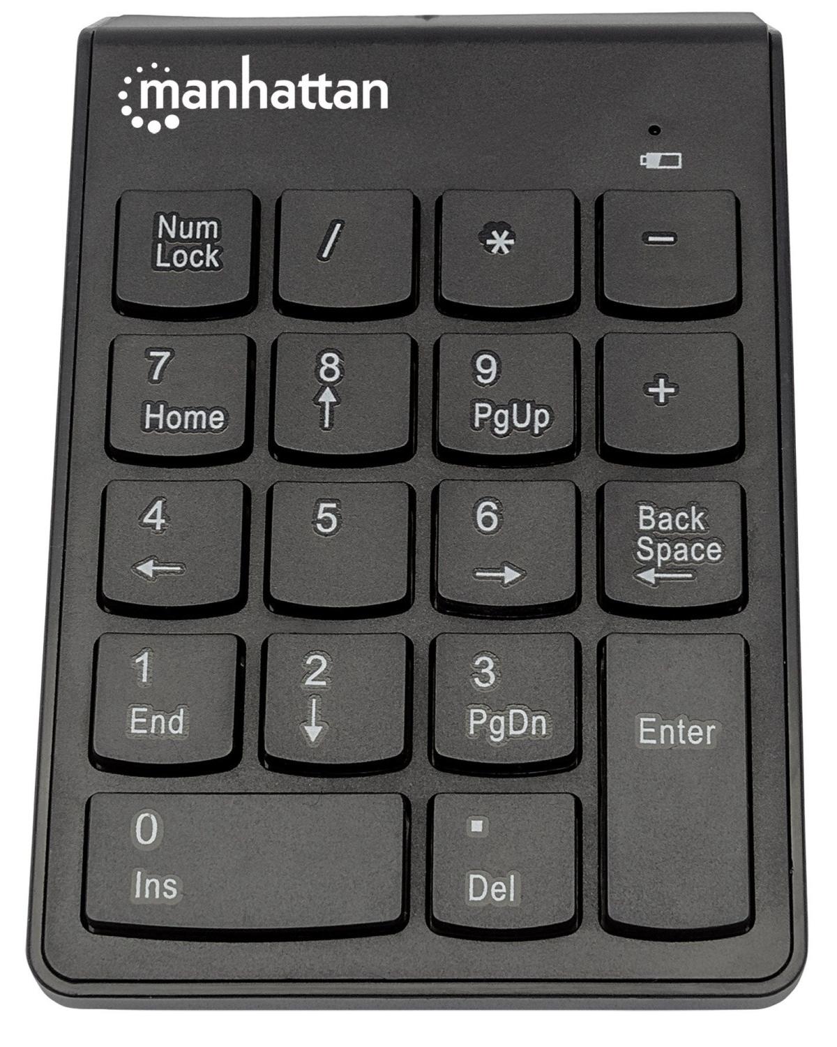 Manhattan 178846 tastierino numerico Laptop/PC RF Wireless Nero