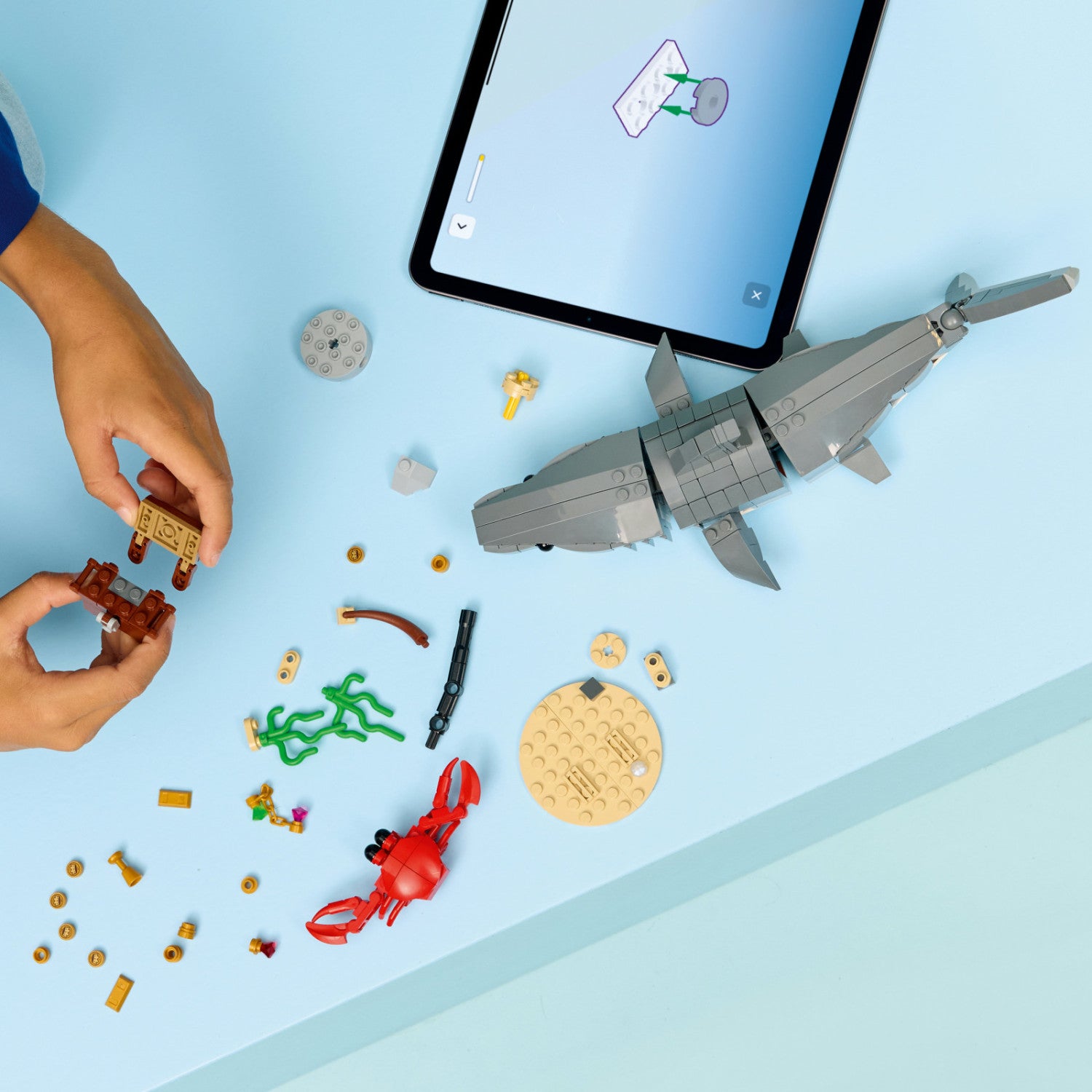 LEGO Creator 3 in 1 Squalo con Scrigno del Tesoro 31381 Set da Costruzione 379 Pezzi dai 8 Anni