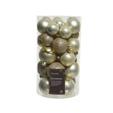 Decoris Palline di Natale 30 Pezzi Mix Pearl Lucido Opaco Glitter 40-60 mm