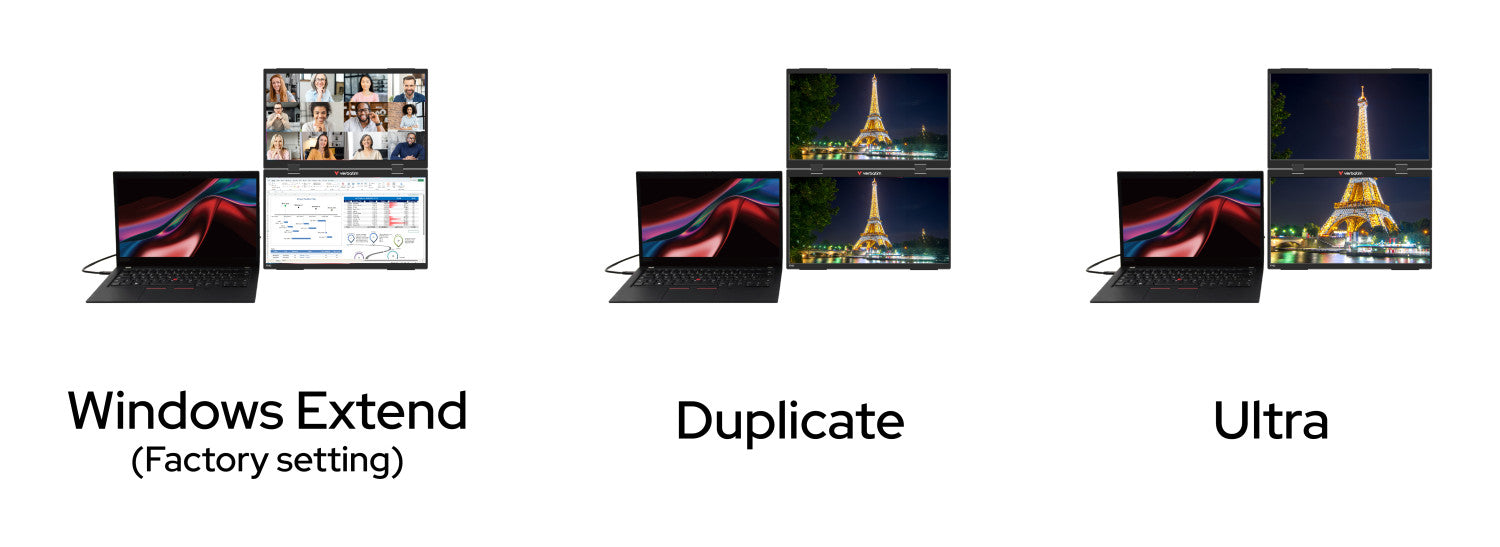 Verbatim Portable 15.6" FHD Dual Monitor Essentials Monitor portatile Nero 39,6 cm (15.6") LCD 1920 x 1080 Pixel