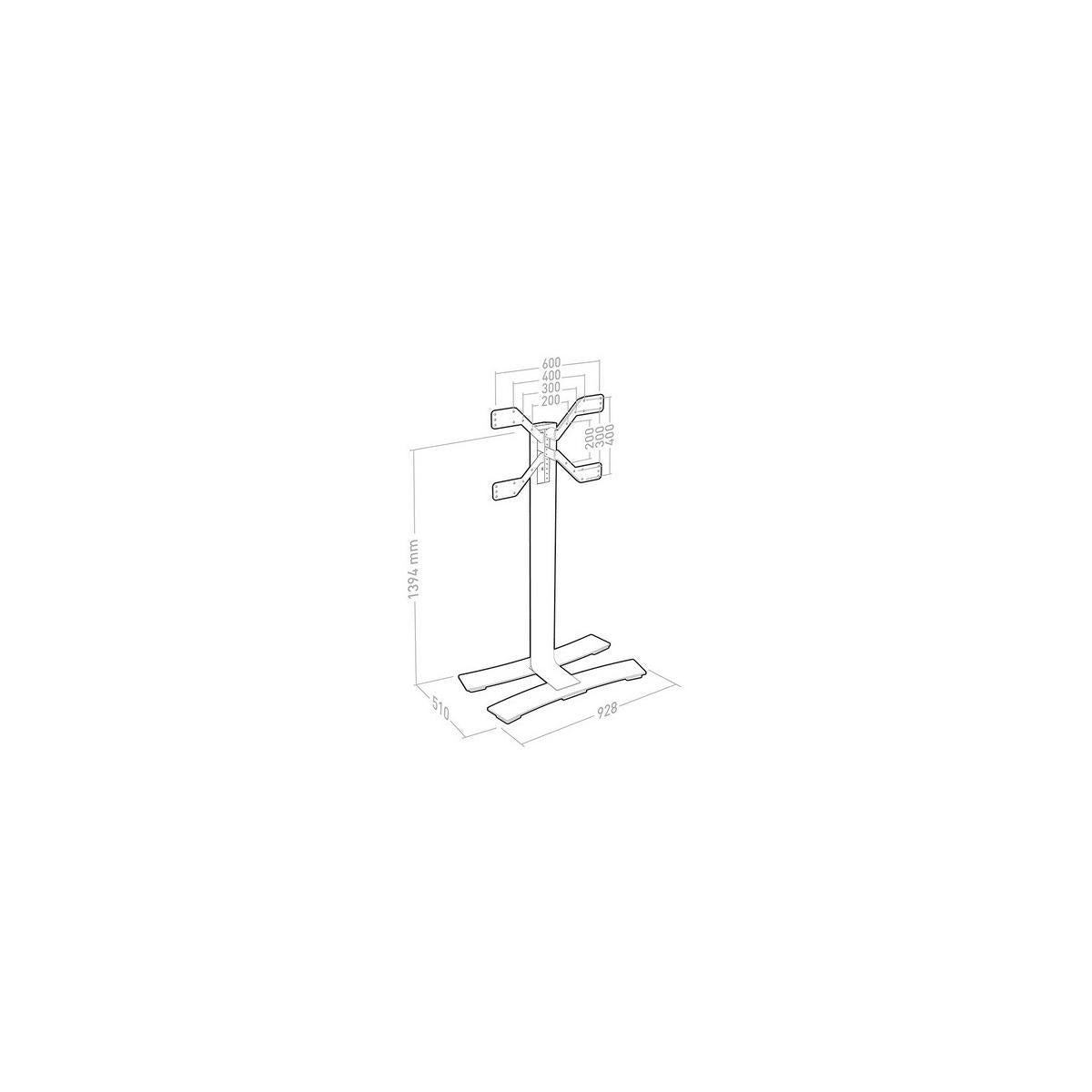 ITB ER039040 Supporto TV a parete 190,5 cm (75") Nero, Bianco