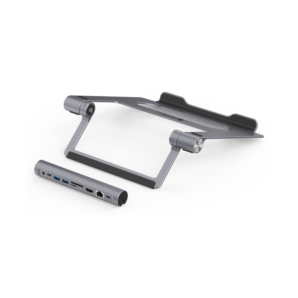 Techly Docking Station USB-C 9 in 1 Hub USB3.1 Stand per Notebook Pieghevole