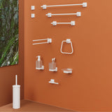 Gedy Scopino WC Da Terra Tonga Bianco Matt In Acciaio Inox E Cromall 9,1x9,1x37,7 Cm