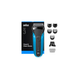 Braun Series 3 310BT Rasoio Trimmer Nero, Blu