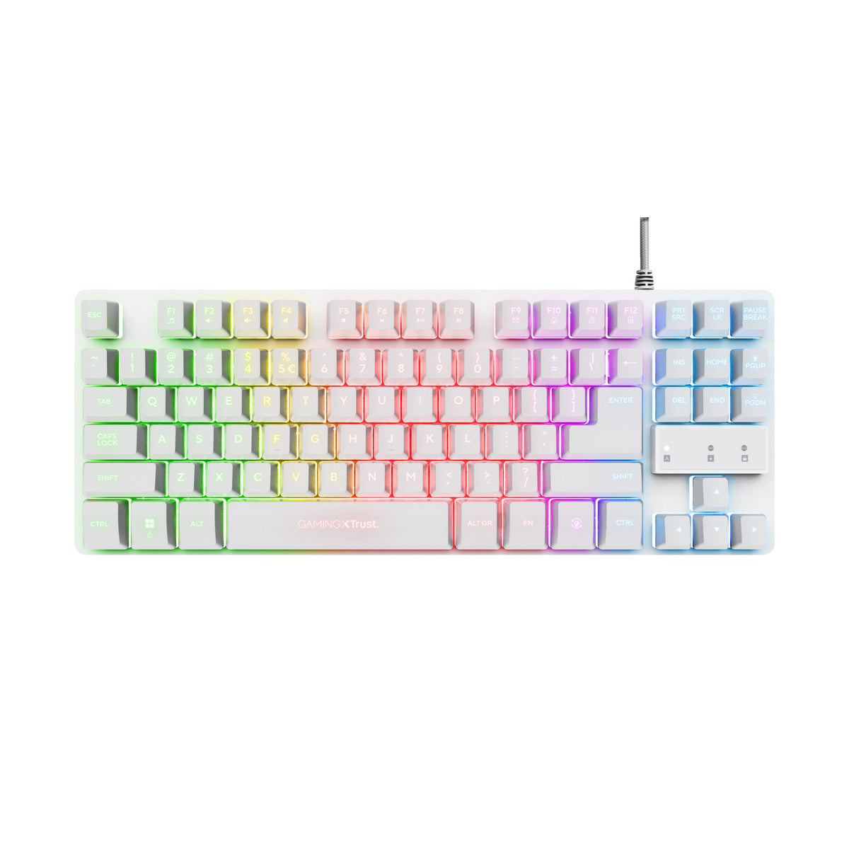 Trust GXT 833W Thado tastiera Gaming USB Olandese Bianco