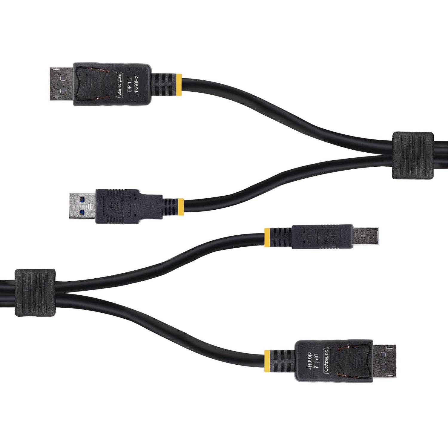 StarTech.com Cavo KVM DisplayPort e USB 5Gbps da 3m, Cavo Combinato DP 1.2 4K 60Hz e USB-A 3.0 per Switch KVM