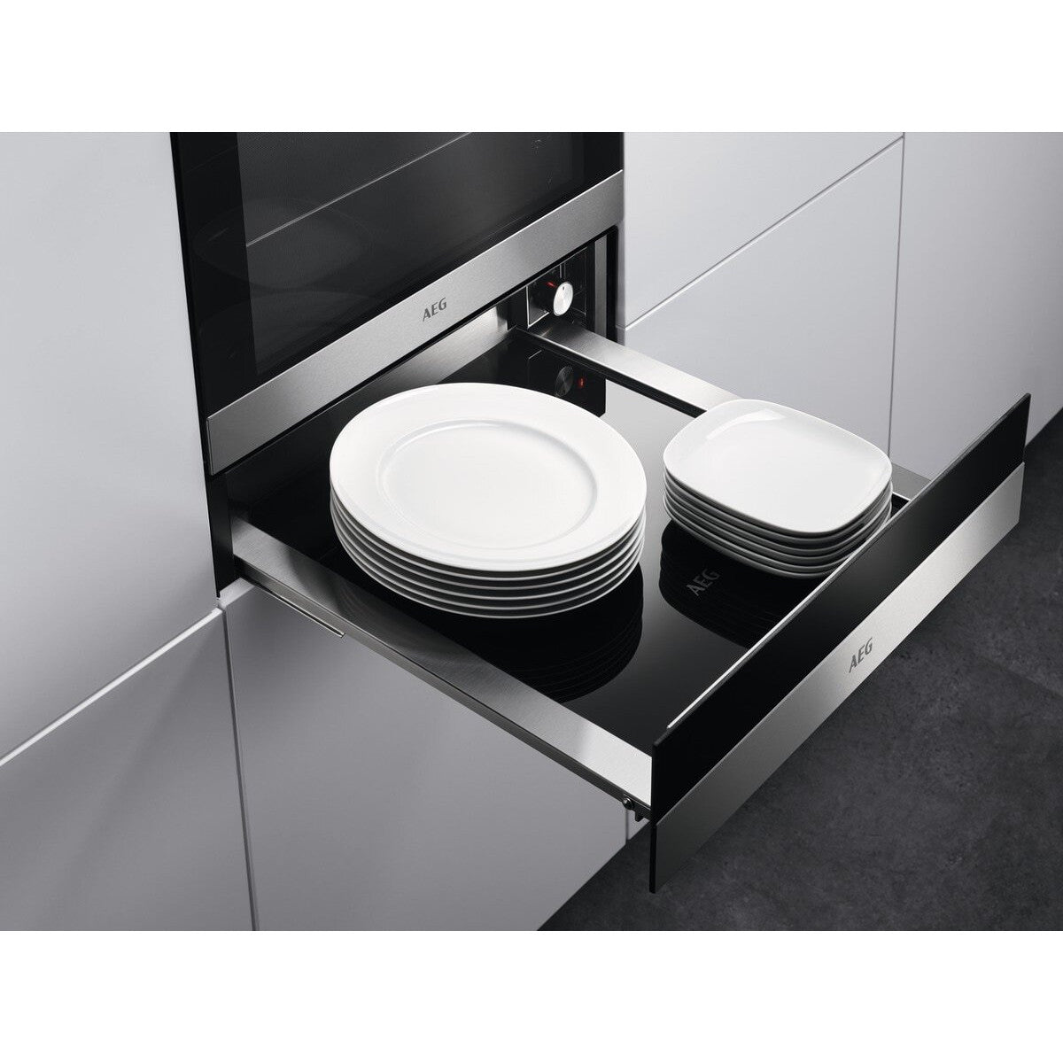 AEG KDK911424M cassetti e armadi riscaldati 6 coperti Nero, Acciaio inox