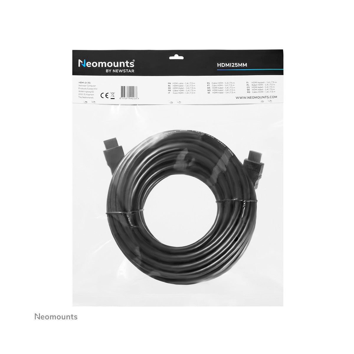 Neomounts HDMI25MM Cavo HDMI - 7.5 metri