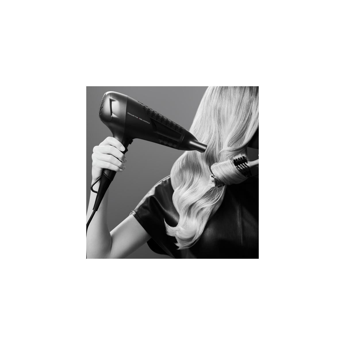 Rowenta X Karl Lagerfeld Studio Dry CV581LF0 Asciugacapelli Phon 2300 W Nero