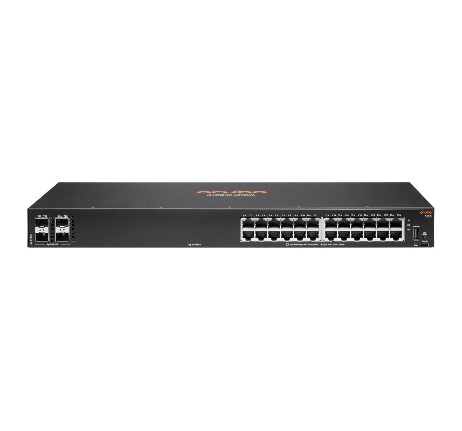 Aruba 6100 24G 4SFP Gestito L3 Gigabit Ethernet (10/100/1000) 1U Nero