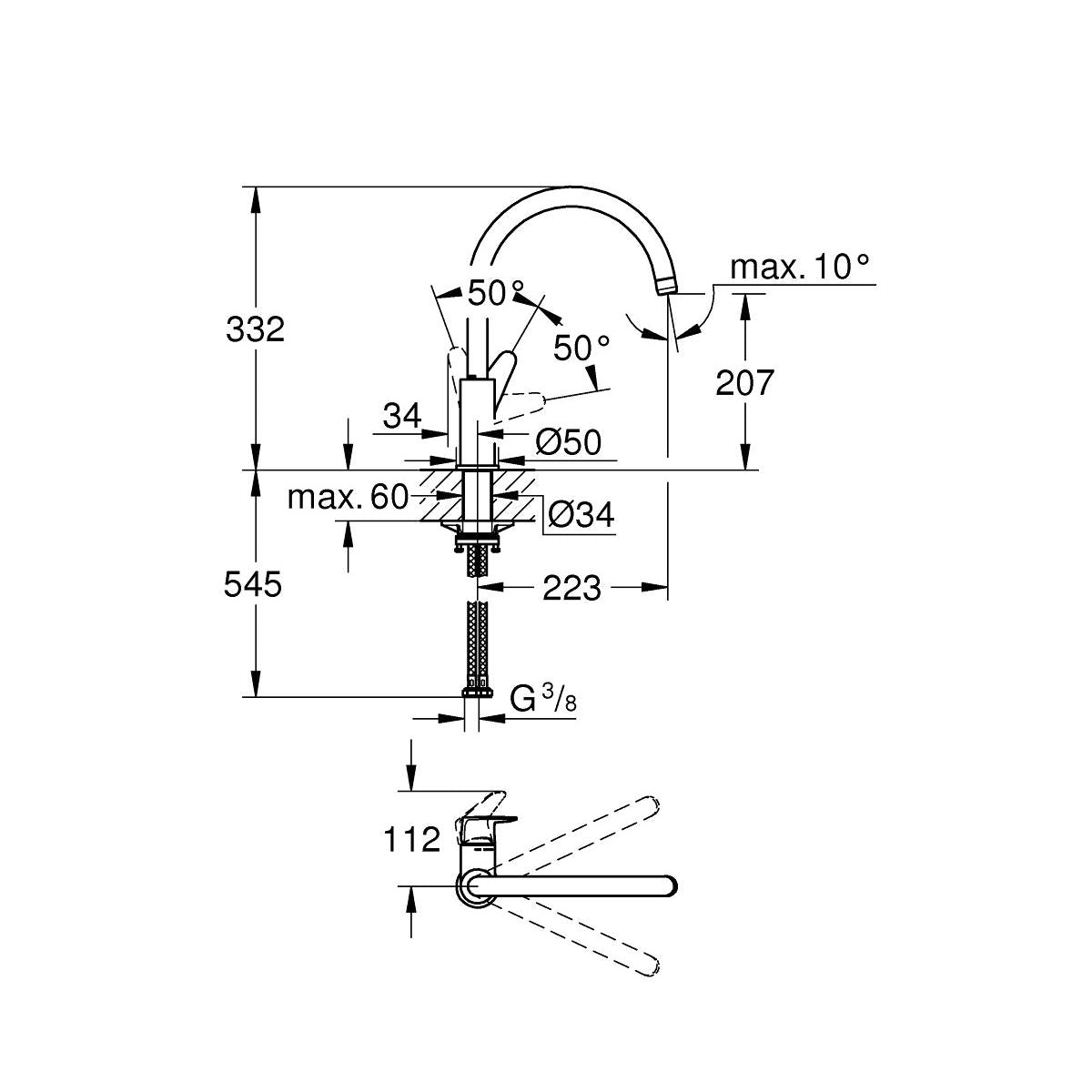 GROHE Start Curve Cromo