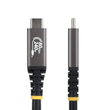 StarTech.com Cavo USB4 da 50cm, Cavo USB-C Certificato USB-IF, 80Gbps, PD240W, 8K120Hz / 4K240Hz DP2.1 DP80, Cavetto Tipo-C Compatibile Thunderbolt 4