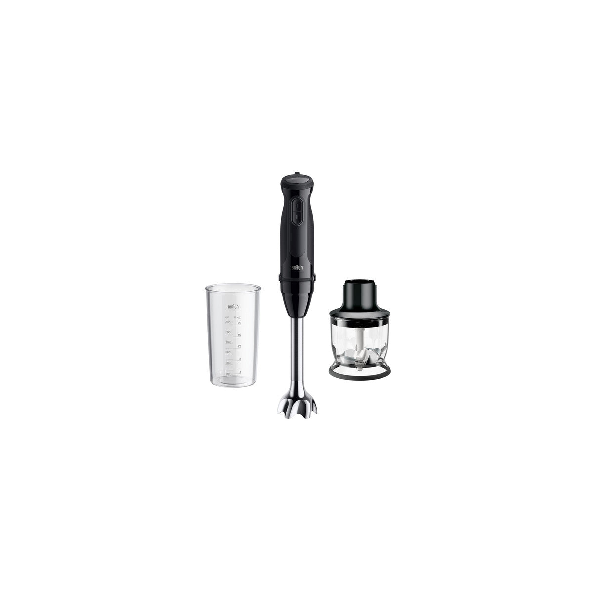 Braun MultiQuick 3 MQ30201M 0,6 L Frullatore ad immersione 900 W Nero, Acciaio satinato