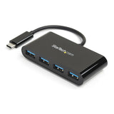 StarTech.com HB30C4AB hub di interfaccia USB 3.2 Gen 1 (3.1 Gen 1) Type-C 5000 Mbit/s Nero