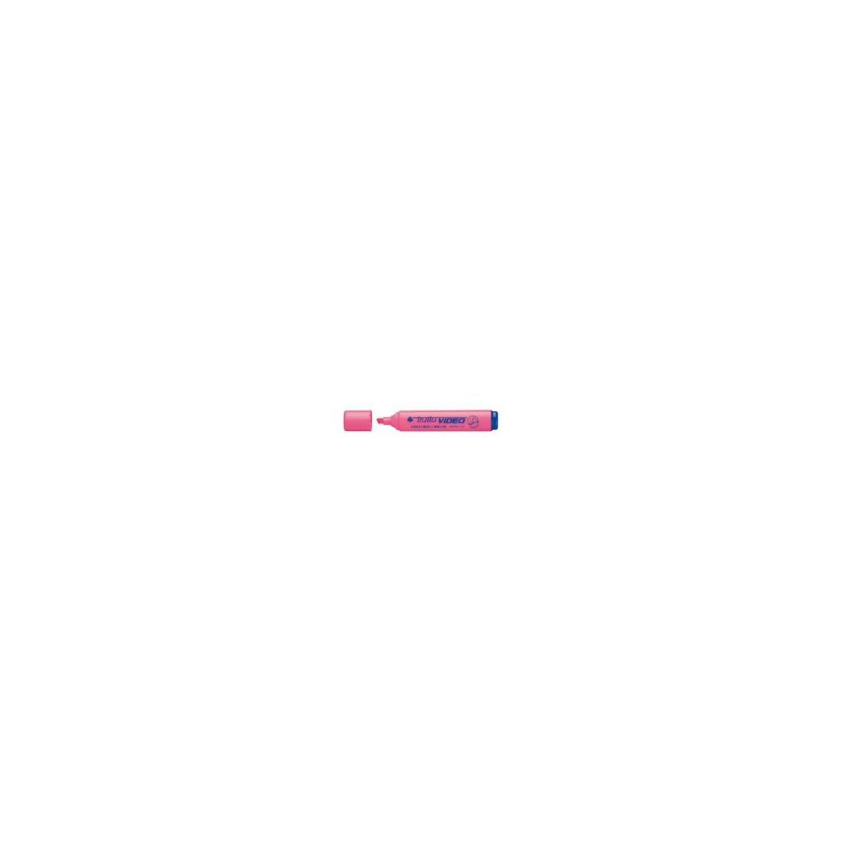 Tratto Video evidenziatore 12 pz Punta smussata Rosa