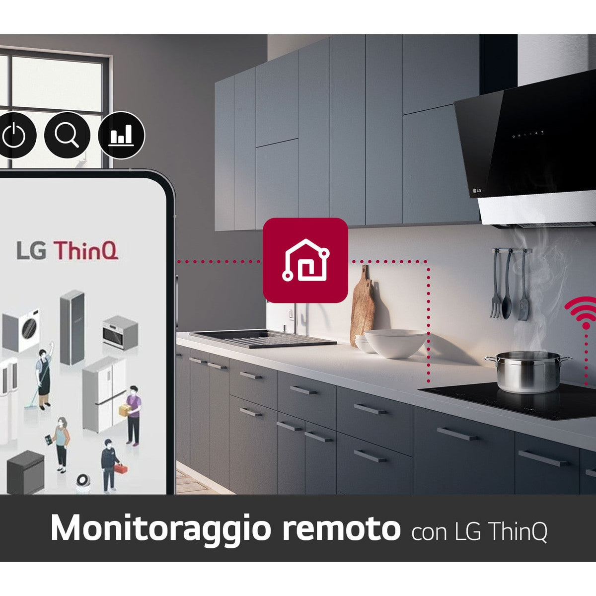 LG CI7Z2437BA piano cottura Nero Da incasso 60 cm Piano cottura a induzione 4 Fornelli