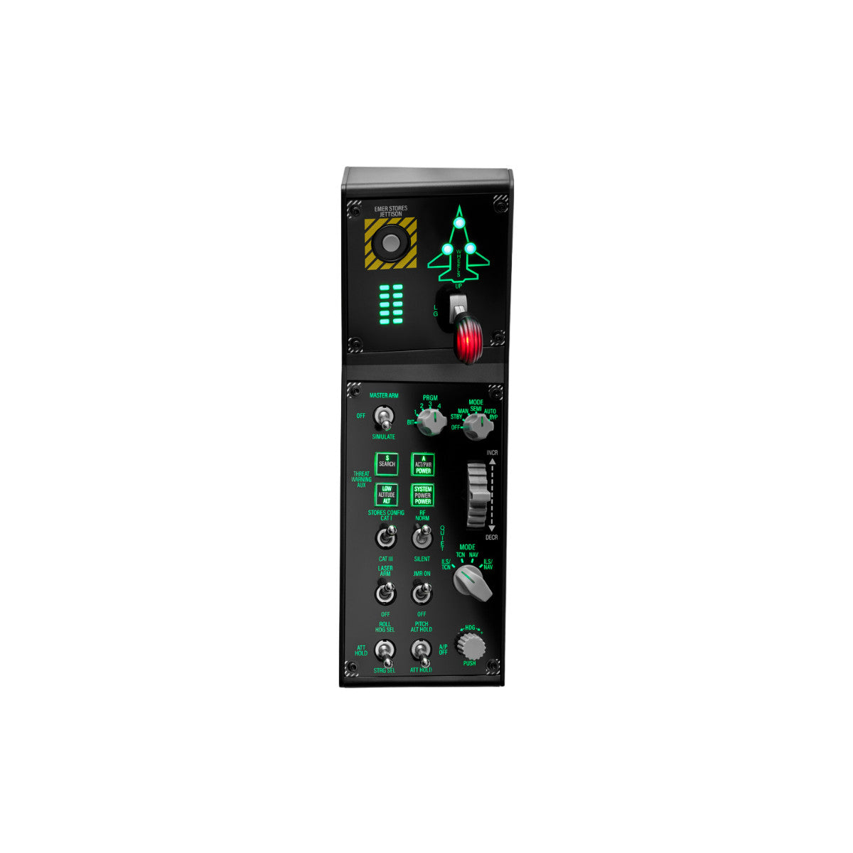 Thrustmaster VIPER Panel Nero USB Joystick leva di controllo del motore PC