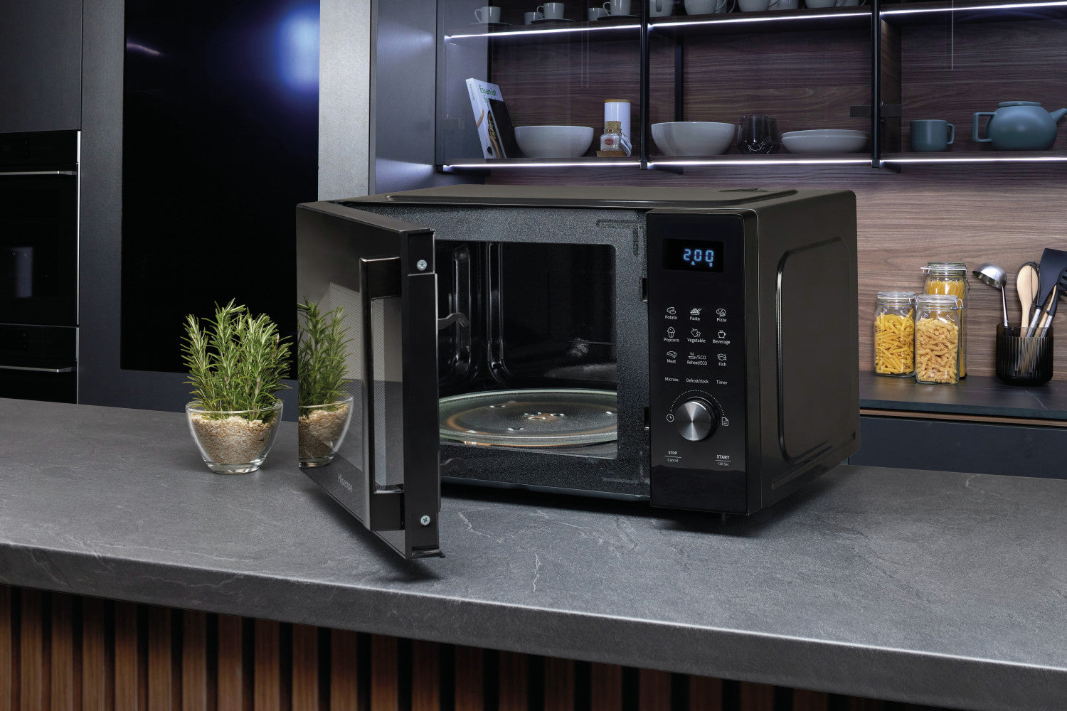 Hisense H23MOBSD1H forno a microonde Nero Solo microonde Superficie piana 23 L 800 W
