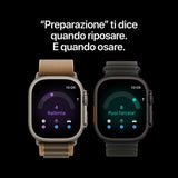 Apple Watch Ultra 4 GPS + Cellular, Cassa 49 mm in titanio nero con Alpine Loop borgogna - L