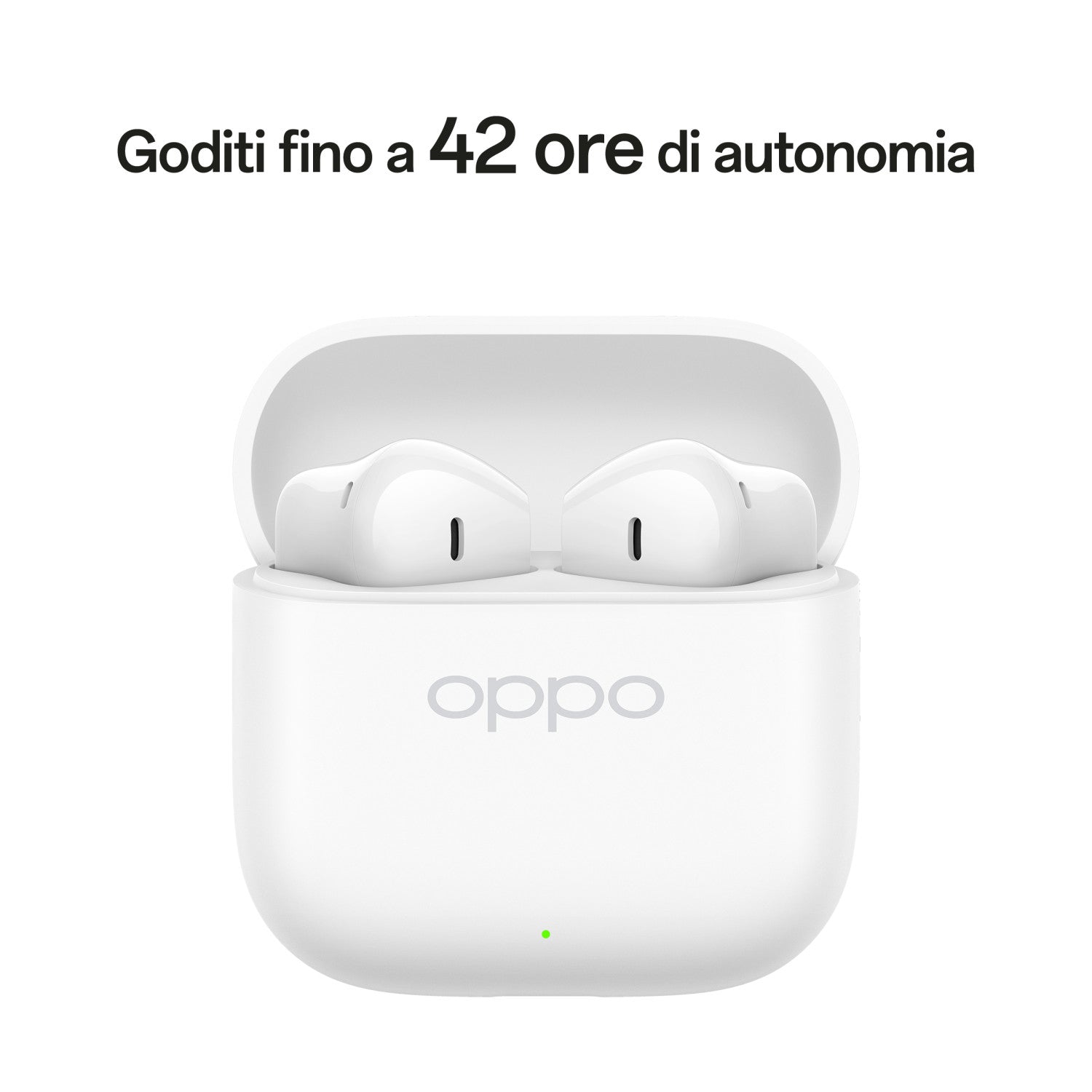 OPPO Enco Buds3 Auricolari True Wireless, 42h di Autonomia, Driver Dinamico da 12.4mm, BT 5.4, Controlli Touch, Cancellazione rumore passiva, Android e iOS, IP55, Versione Italiana , Bianco