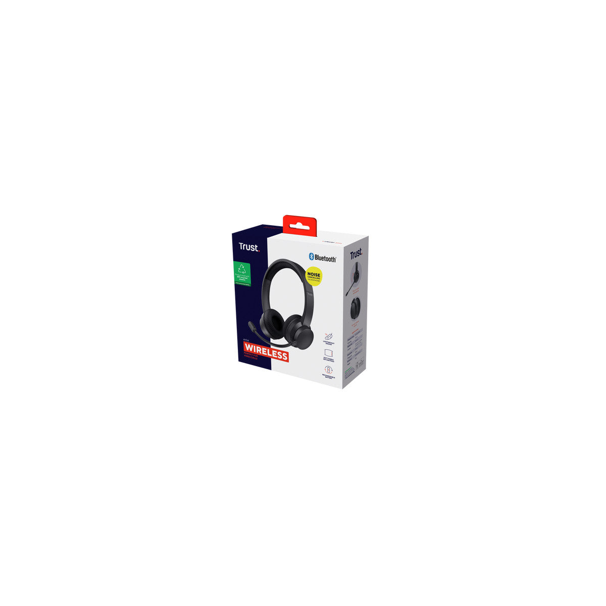 Trust Ayda Auricolare Con cavo e senza cavo A Padiglione Musica e Chiamate USB tipo-C Bluetooth Nero