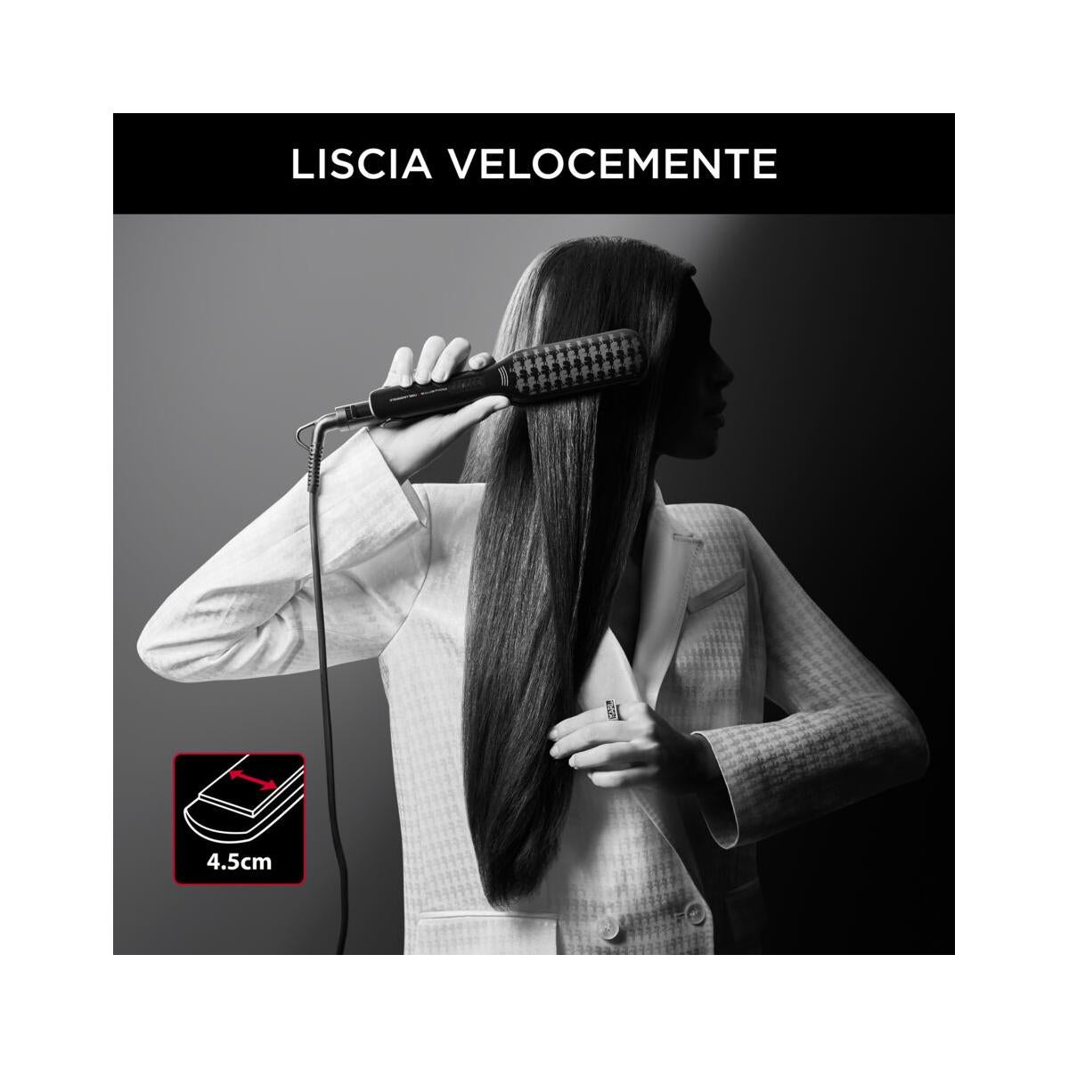 Rowenta X Karl Largerfeld SF411L Piastra per Capelli Caldo 1,8 m Nero