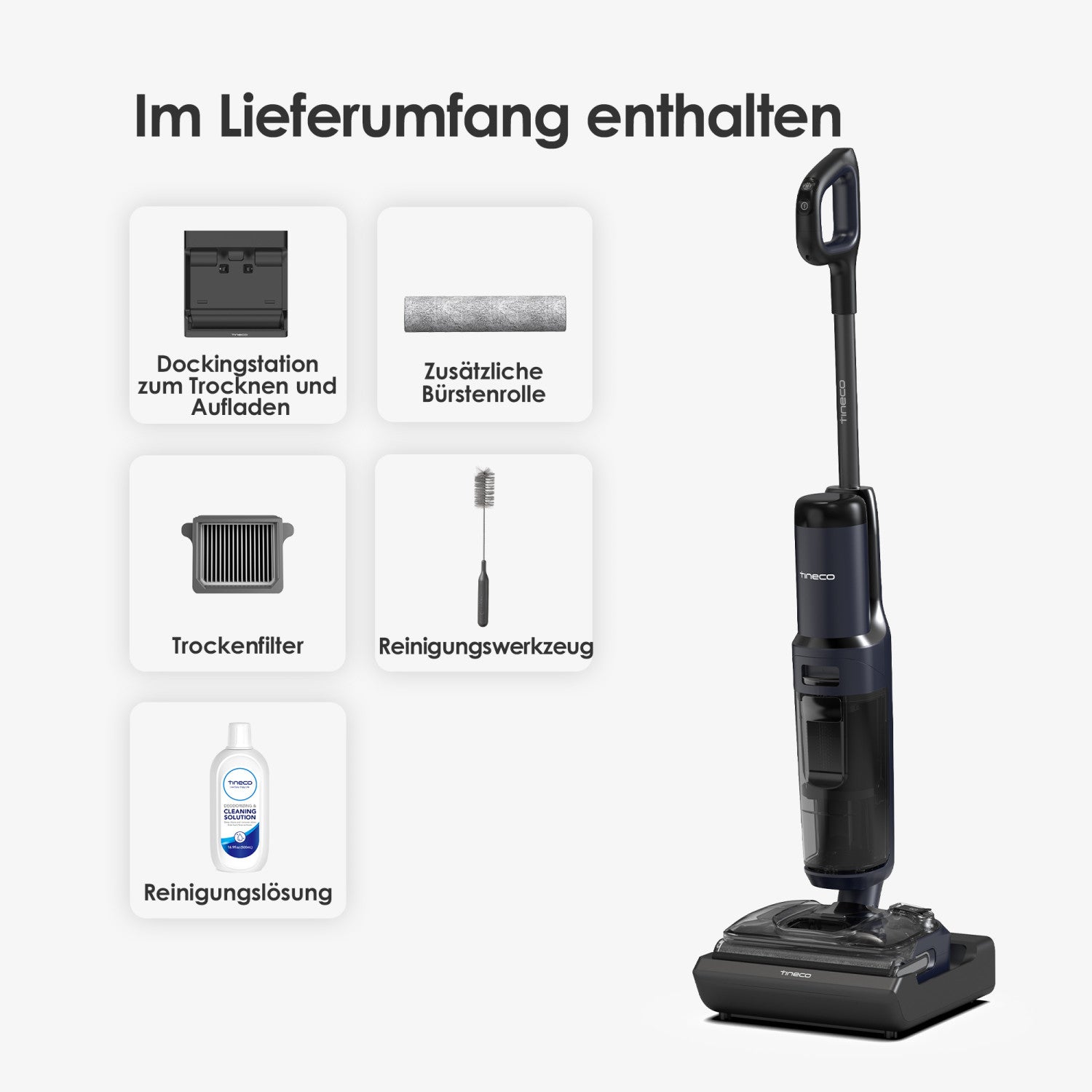 Tineco Floor One S7 Stretch - Lavapavimenti a batteria smart - 3 in 1: lava, asciuga e aspira
