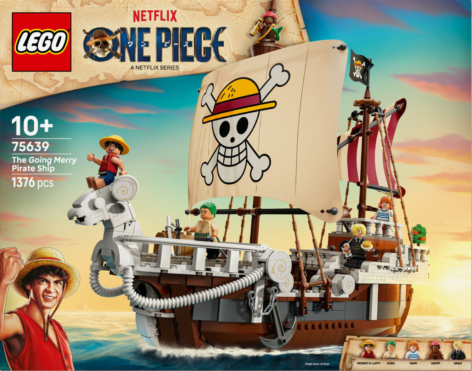 LEGO One Piece 75639 Going Merry Nave Pirata Set Costruzioni 1376 Pezzi 10 Anni
