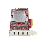 StarTech.com Scheda PCIe USB-C a 4 Porte, USB 3.2 10Gbps, Scheda di Espansione PCI Express USB Type-C con 4 Controller USB Indipendenti, Windows/Linux/macOS, TAA
